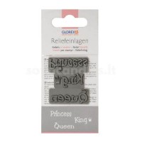 Reljefinis įspaudas, 3 vnt. Princess / Queen / King
