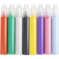 Žvakių rašiklių rinkinys – 8 × 30 ml įvairios spalvos