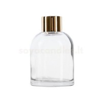 Namų kvapo buteliukas BALI su auksiniu dangteliu, skaidrus, 100 ml