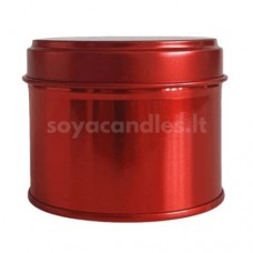 Red Tin with Lid 61x48 mm, 100 ml
