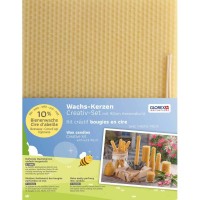 Bičių ir parafino vaško plokštelių rinkinys, šviesus 220 x 170 mm, su dagtimis, 3 vnt. 