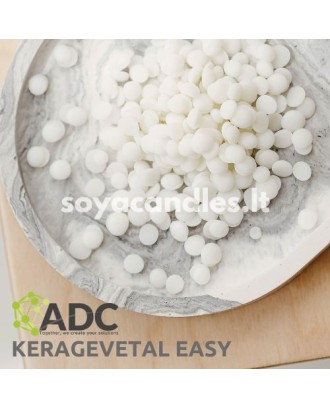 Sojų ir kokosų vaškas KERAVEGETAL EASY žvakėms indeliuose, 1 kg