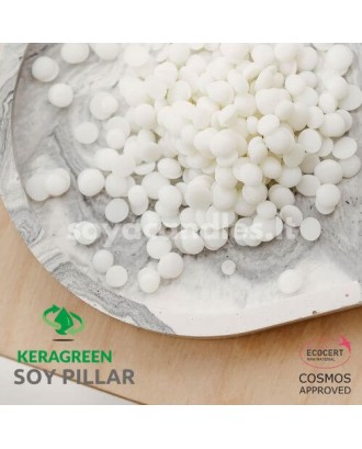 Sojų vaškas KERAGREEN® SOY PILLAR kietosioms žvakėms, 1 kg
