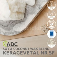Sojų ir kokosų vaškas KERAVEGETAL SR NF žvakėms indeliuose, 1 kg